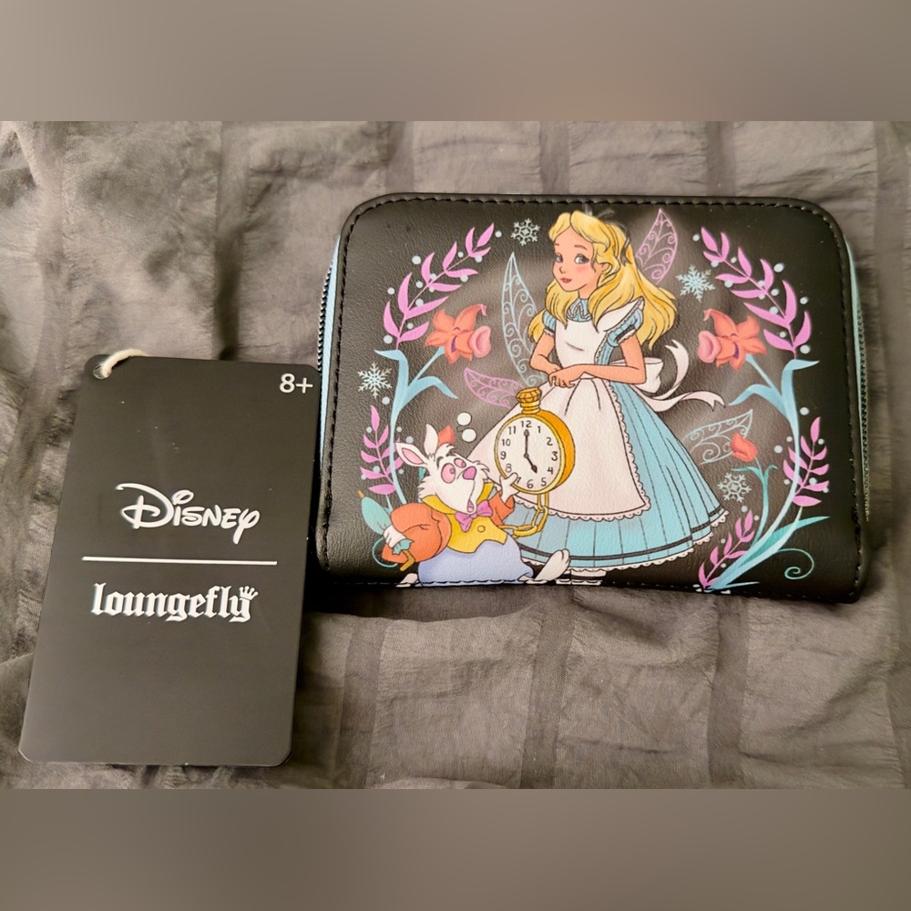 Loungefly Black and Pink Disney Wallet